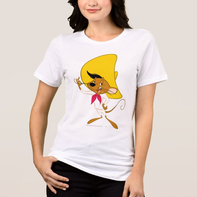 SPEEDY GONZALES™ Mustache Tri-Blend Shirt (Vorderseite)