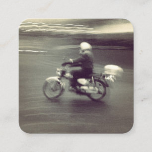 Speedy Moped Quadratische Visitenkarte