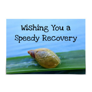 "Speedy Recovery" Get Better Soon Snail Karte
