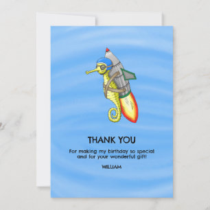 Speedy Rocket Seepferd Danke Karte