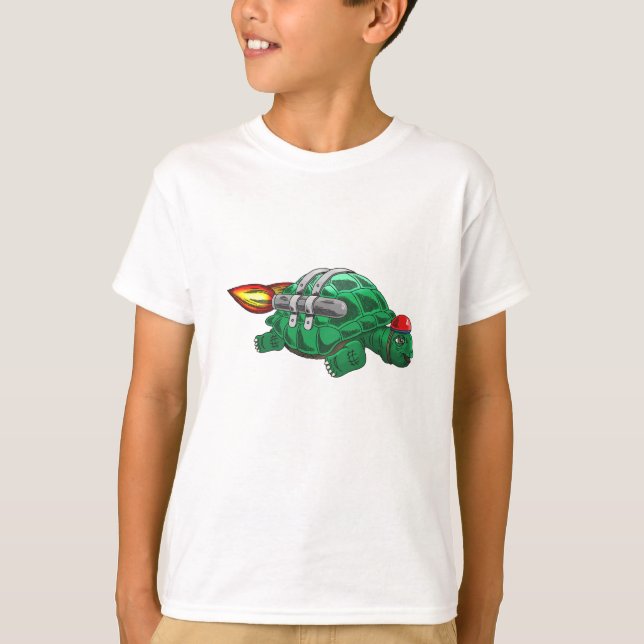 Speedy Rocket Turtle T-Shirt (Vorderseite)