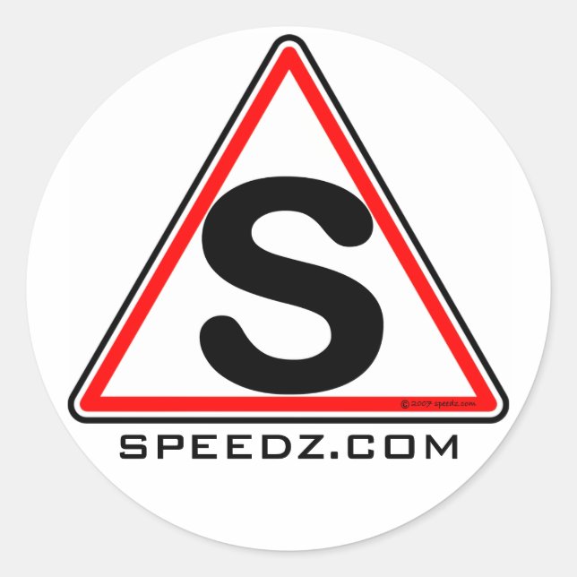 SPEEDZ-Sticker Runder Aufkleber (Vorderseite)