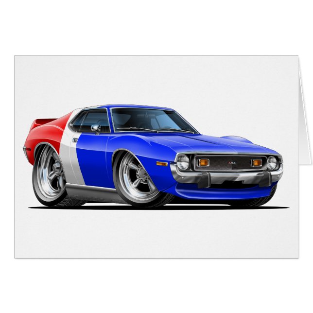 Speer-rotes weißes blaues Auto 1971-72 (Vorderseite (Horizontal))