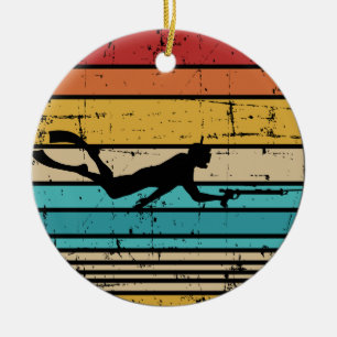 Speerenfischen Vintage retro Keramik Ornament
