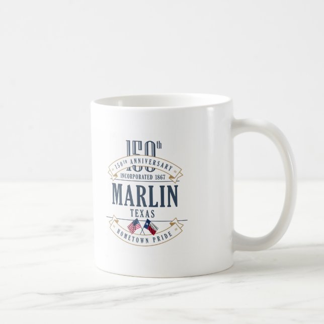 Speerfisch, 150. Jahrestags-Tasse Texas Kaffeetasse (Rechts)