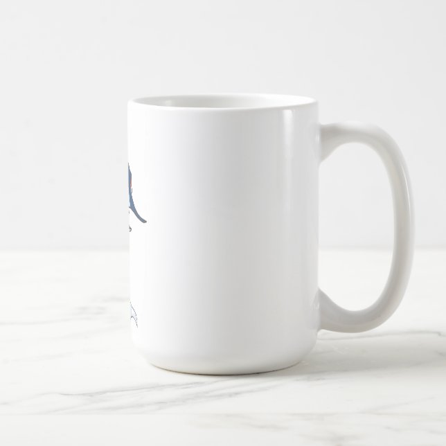 Speerfisch-Cartoon Tasse (Rechts)