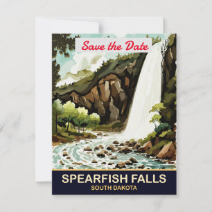 Speerfisch Wasserfälle, South Dakota,  Save The Date