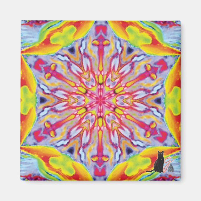 Speichen Kaleidoskop Magnet (Vorne)