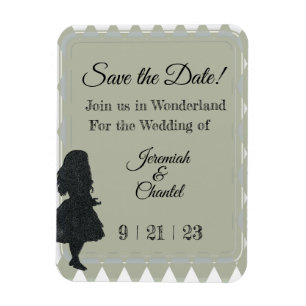 Speicherdatum Vintage Sage Green Alice im Wunderla Magnet