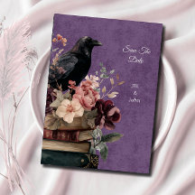 Speichere das Datum Hochzeit Dark Academia Mystisc
