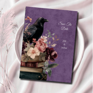 Speichere das Datum Hochzeit Dark Academia Mystisc