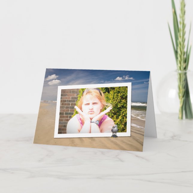 Speicherkarte für Beach Vacation Foto Karte (Vorderseite)