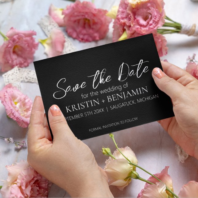 Speichern der Datumsankündigungen (schwarz) Einladung (Von Creator hochgeladen)