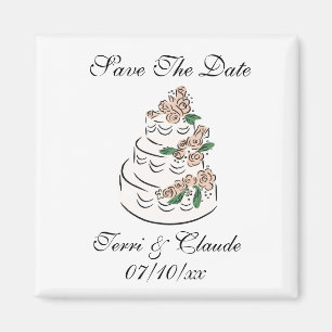 Speichern des Datums Magnet Hochzeitstorte