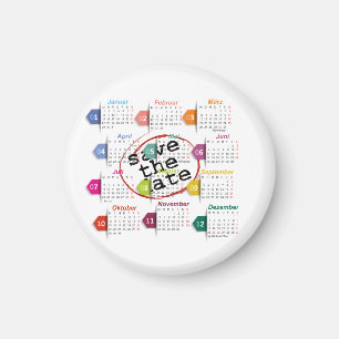 Speichern des Datums-Magneten Magnet