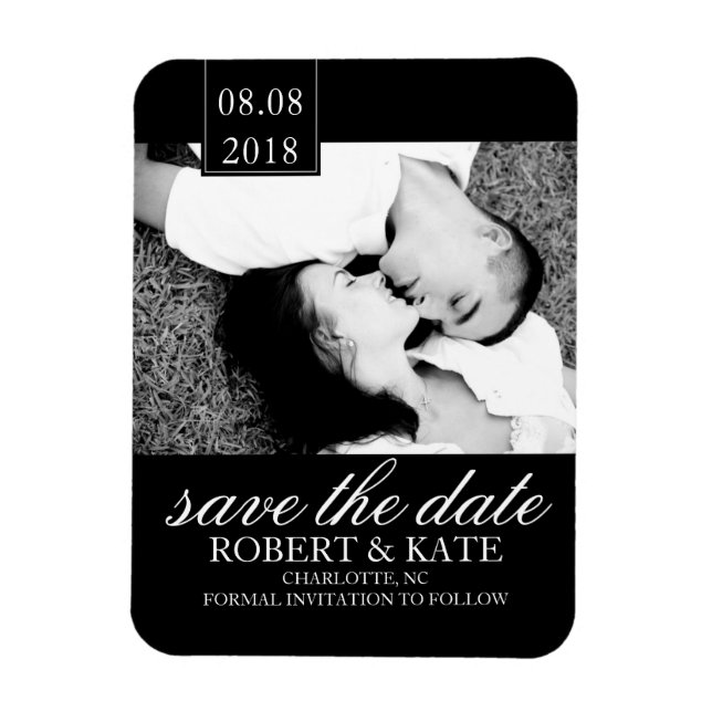 Speichern des Datumsfelds | SAVE THE DATE FOTO Magnet (Vertikal)