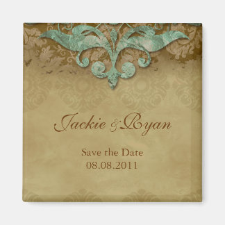 Speichern des Datumsmagazins Antique Verdigris Magnet