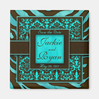 Speichern des Datumsmagazins Zebra Damask BB Magnet