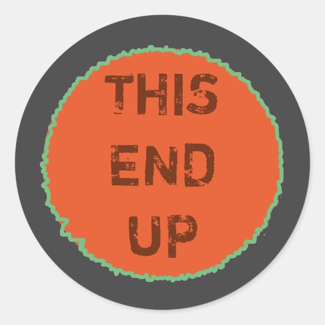 Speichern dieses End-Up-Markenzeichen Runder Aufkleber (Vorderseite)