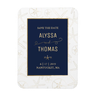 Speichern Sie das Date Magnet - Beach Wedding, Sta