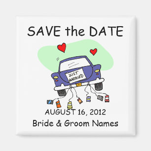 Speichern Sie das Date Magnet Hochzeit Just Marrie