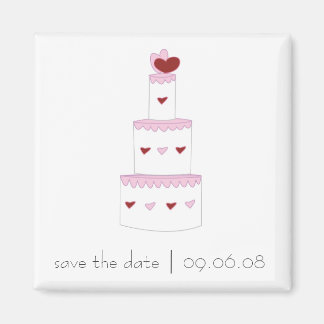 Speichern Sie das Date Magnet mit Hochzeitstorchen