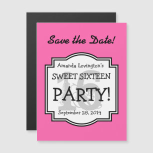Speichern Sie das Date Magnet Sweet 16 Birthday A0