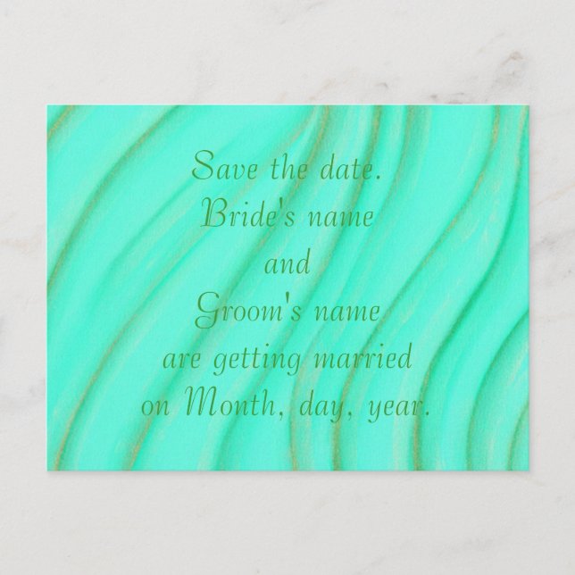 Speichern Sie das Datum der Hochzeitspostkarten, g Ankündigungspostkarte (Vorderseite)