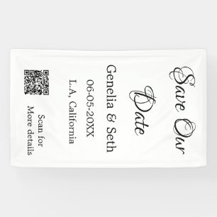 Speichern Sie das Datum einfache minimale QR-Scanc Banner
