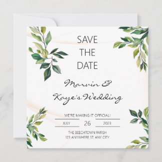 Speichern Sie das Datum Elegante Hochzeitseinladun Einladung