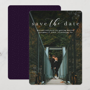 Speichern Sie das Datum elegante Schrift vertikal Save The Date