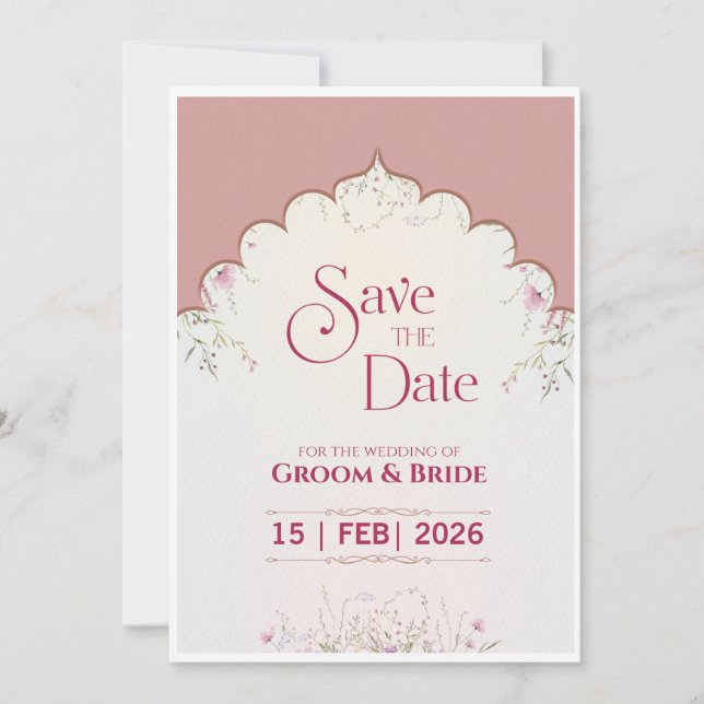 Speichern Sie das Datum Grüße  Save The Date (Vorderseite)