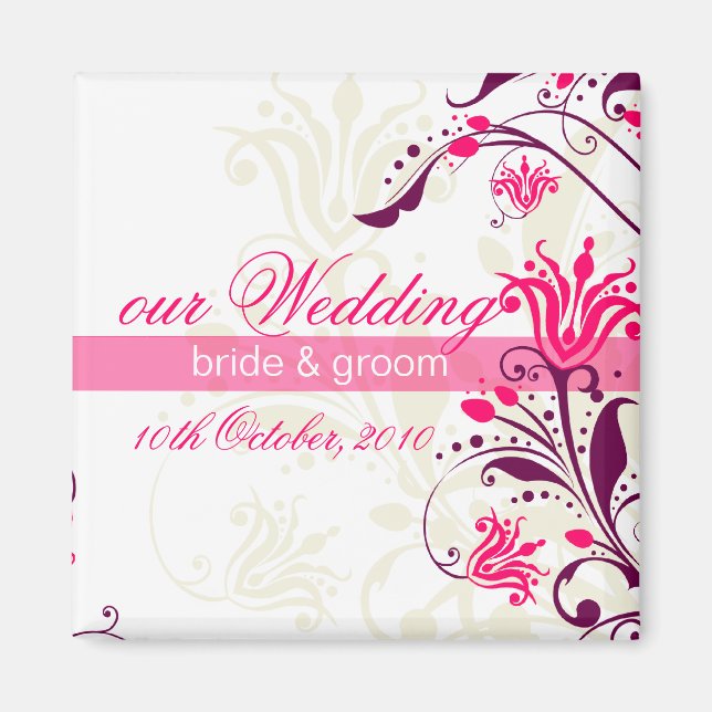 SPEICHERN SIE DAS DATUM MAGNET: Lilie Magnet (Vorne)