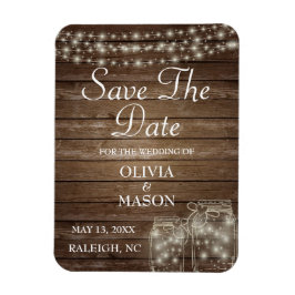 Speichern Sie das Datum Magnet rustikale Mason Jar