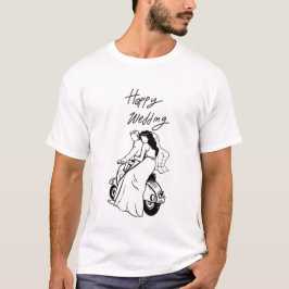 Speichern Sie das Datum Modernes Minimal-Hochzeits T-Shirt