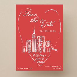 Speichern Sie das Datum New York City Hochzeitskar Einladung