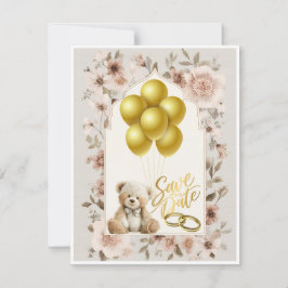 Speichern Sie das Datum Pink und Gold Karte