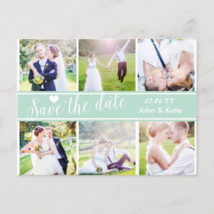 SPEICHERN SIE DAS DATUM Sage Hochzeit 6 FOTO Postk Ankündigungspostkarte