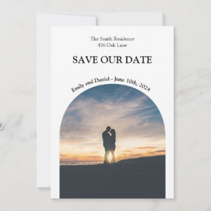 Speichern Sie das Datum schwarz und weiß elegant e Save The Date