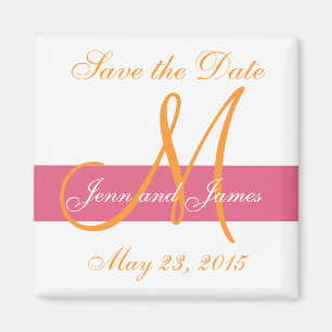 Speichern Sie das Orange der Datumsmagnete mit Mon Magnet