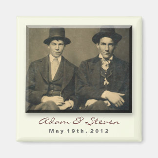 Speichern Sie den Date-Magneten mit Vintagem Portr Magnet