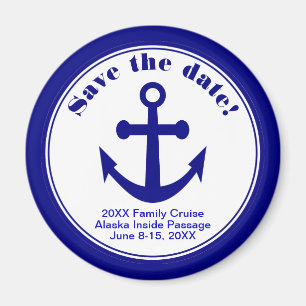 Speichern Sie die Date Magnet Nautical Cruise Beac