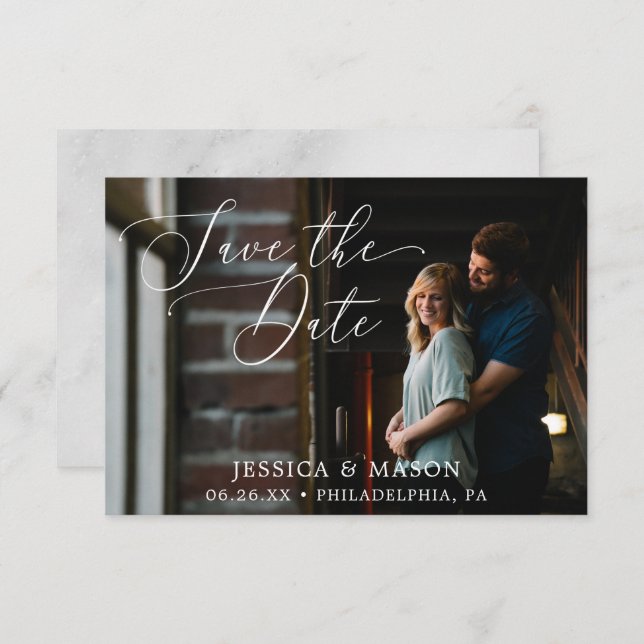 Speichern Sie die Daten mit der Fotokarte Einladung (Vorne/Hinten)