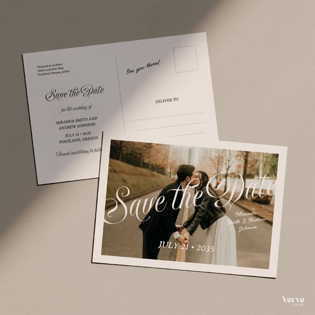 Speichern Sie die Datum-Postkarte mit Foto Save The Date (Von Creator hochgeladen)