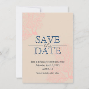 Speichern Sie die Datumsanzeige [koralle] Save The Date