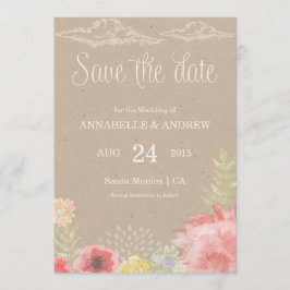 Speichern Sie die Datumskarte im Wiese Summer Wedd Save The Date