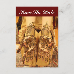 Speichern Sie die Datumskarten mit Henna an den Hä Save The Date