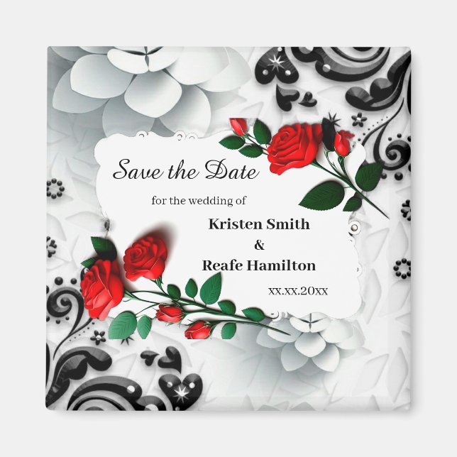 Speichern Sie die Datumsmagnete Magnet (Vorne)