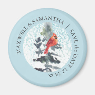 Speichern Sie die Datumsmagnete Winter Wonderland  Magnet