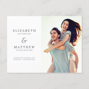 Speichern Sie unser neues Datum Minimalist Custom  Ankündigungspostkarte